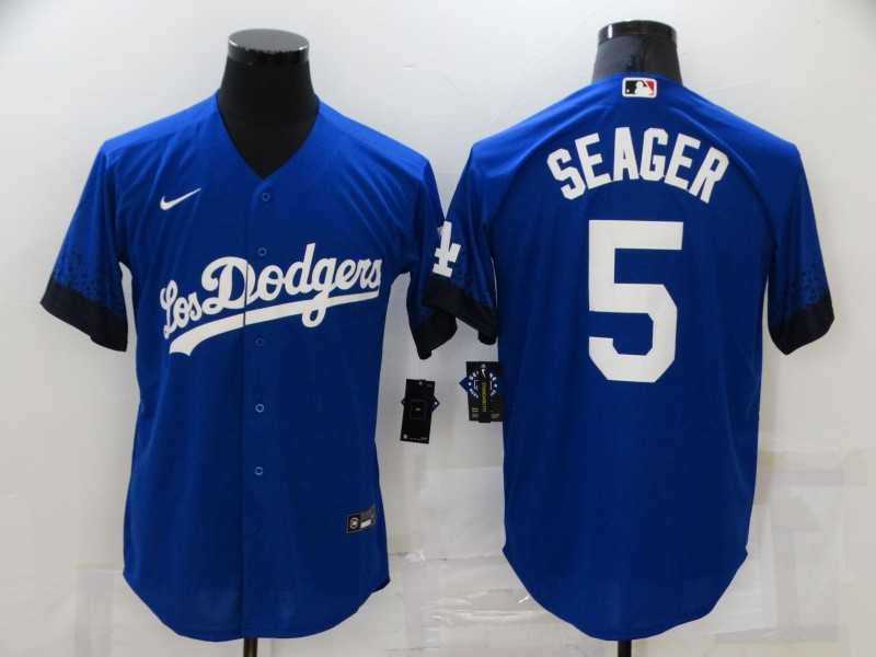 Dodgers 5 Corey Seager Royal 2021 City Connect Cool Base Jersey,We sell and wholesale Dodgers 5 Corey Seager Royal 2021 City Connect Cool Base Jersey on line form chian!